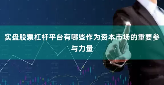 实盘股票杠杆平台有哪些作为资本市场的重要参与力量